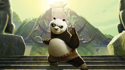 Dreamworks kung fu panda animals animation wallpaper