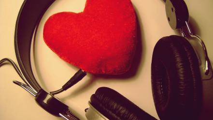 Headsets love music wallpaper