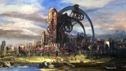 Tera online artwork cityscapes fantasy art wallpaper