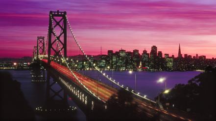 Bay bridge california san francisco sunset wallpaper
