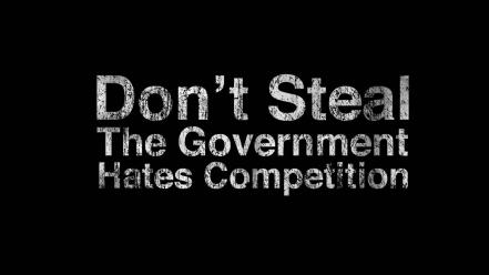 Black background funny government quotes text wallpaper