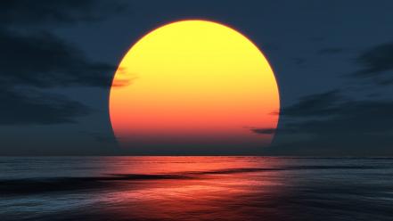 Sun coast digital art landscapes nature wallpaper