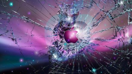 Apple inc abstract broken screen wallpaper