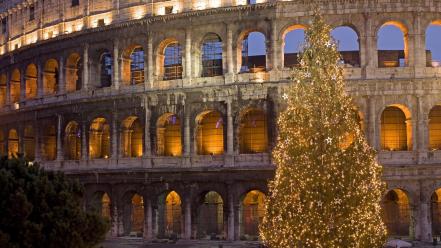 Christmas colosseum italy rome wallpaper