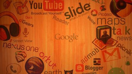 Google internet youtube brands logos wallpaper