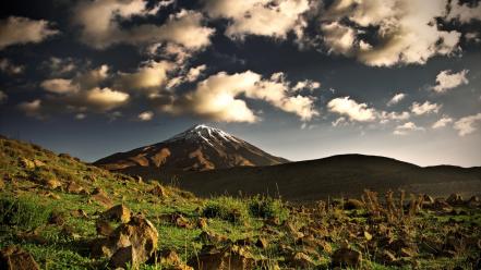 Mount kilimanjaro clouds landscapes mountains skylines wallpaper