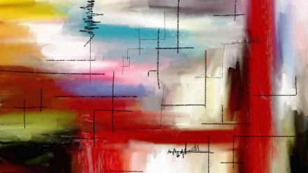 Abstract colors multicolor paintings watercolor wallpaper