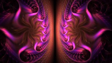 Abstract fractals symmetric wallpaper