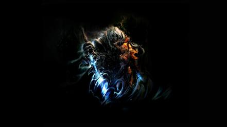 Arthas world of warcraft dark frostmourne video games wallpaper