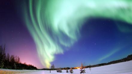 Aurora borealis events landscapes nature north pole wallpaper