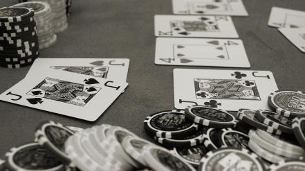 Casino monochrome playing cards wallpaper