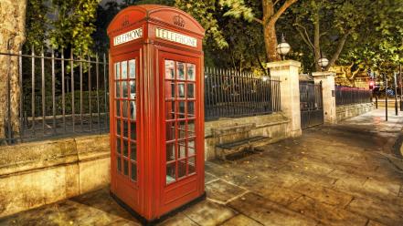English telephone booth hdr photography london lonely phone wallpaper