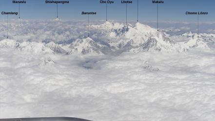 Himalaya mount everest flight wallpaper