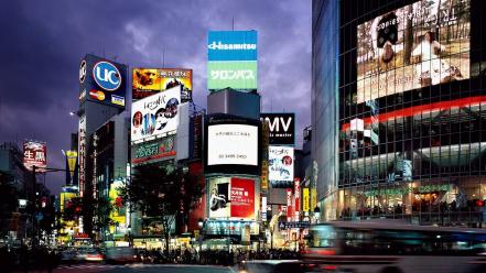 Japan shibuya tokyo advertisement wallpaper