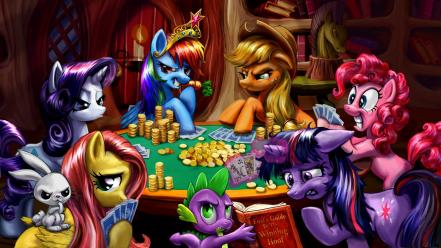 Pony pony friendship is magic poker ponies wallpaper