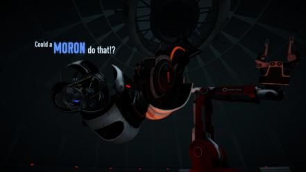 Portal 2 wheatley science fiction video games wallpaper