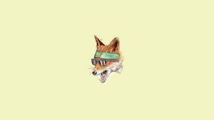 Abstract foxes hipster minimalistic simple wallpaper