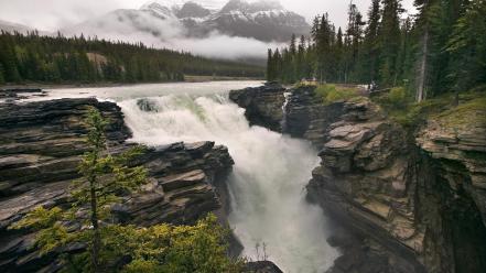 Alberta canada landscapes nature waterfalls wallpaper