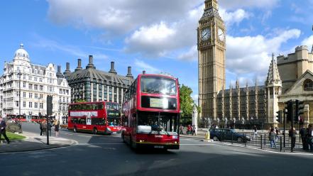 Big ben london bus cityscapes wallpaper