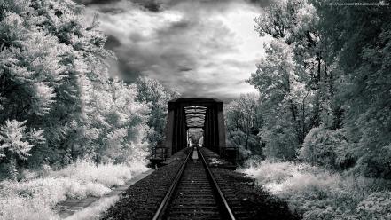 Bridges frost infrared photography landscapes wallpaper
