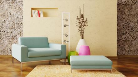 Couch furniture interior living room wallpaper
