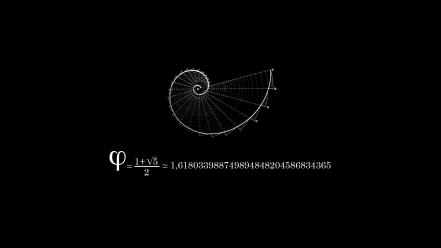 Fibonacci black background mathematics physics wallpaper