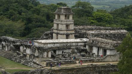 Palenque ancient old ruins textures wallpaper