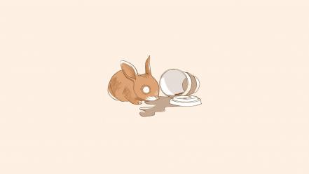 Abstract bunnies coffee simple simplistic wallpaper