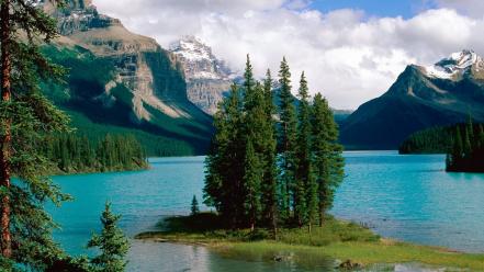Alberta canada jasper national park maligne lake wallpaper