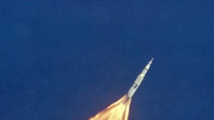 Apollo 11 saturn v carrier rocket launch wallpaper