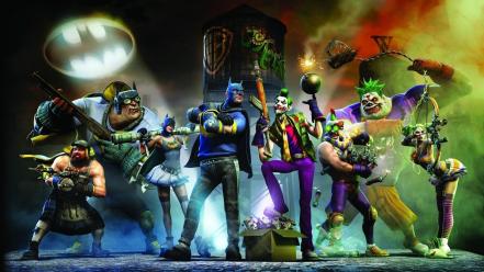 Batman gotham city impostors funny green superheroes wallpaper