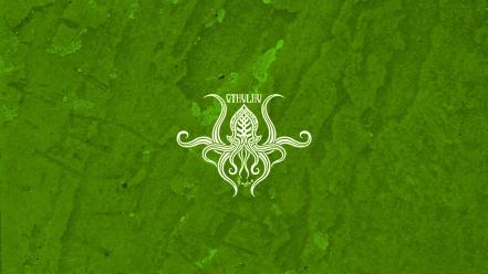 Cthulhu green logos wallpaper