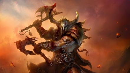 Diablo iii victorious artwork barbarian fantasy art wallpaper
