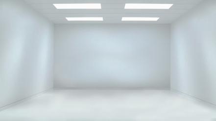 Empty white room wallpaper