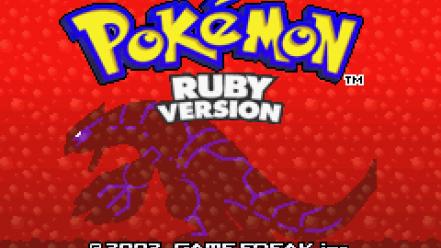 Groudon pokemon ruby version screenshots sprites wallpaper