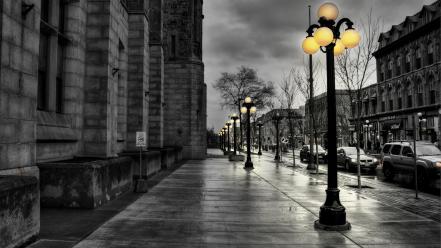 Hdr photography cityscapes lanterns selective coloring streets wallpaper