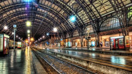 Hdr photography train stations wallpaper