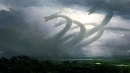 Hydra magic the gathering digital art fantasy wallpaper