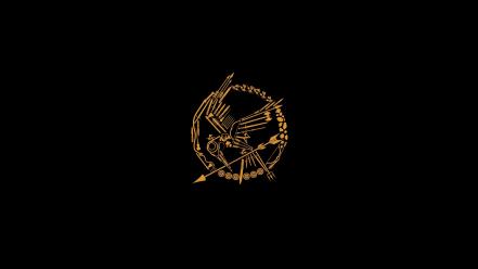 Mockingjay the hunger games abstract logos minimalistic wallpaper