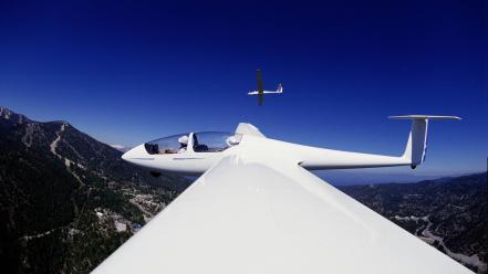 Aircraft glider wings wallpaper