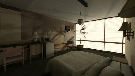 Aperture laboratories portal 2 bedroom beds wallpaper