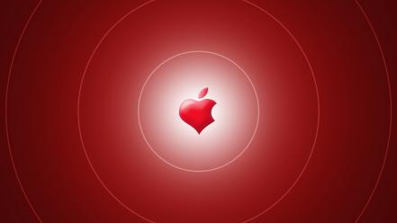 Apple inc hearts logos love technology wallpaper