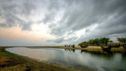Bangladesh clouds lakes landscapes nature wallpaper