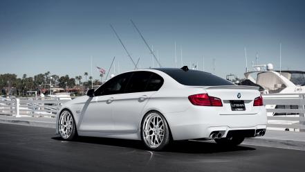 Bmw 5 series boats cars ocean wallpaper