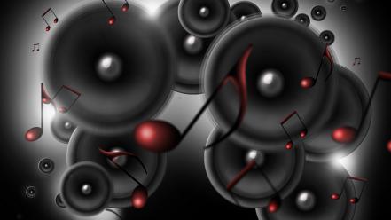 Digital art music sound speakers wallpaper