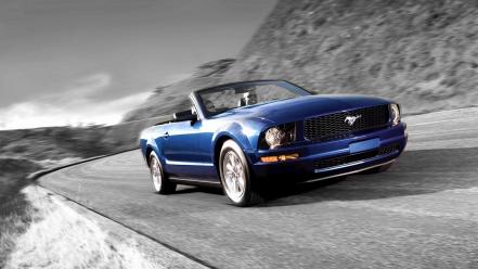 Ford mustang black and white blue cars wallpaper