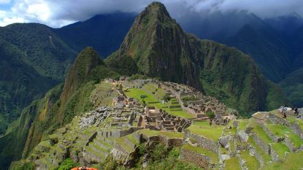 Machu pichu architecture cityscapes landscapes mountains wallpaper