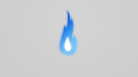 Mediafire blue flame minimalistic simple wallpaper