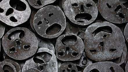 Artwork creepy faces holocaust metal wallpaper