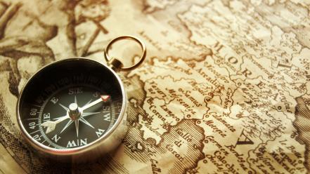 Compasses old map time wallpaper